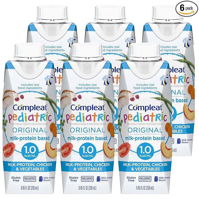 Compleat Pediatric Original Pediatric Tube Feeding Formula Unflavored 8.45 oz Carton, 6 Count