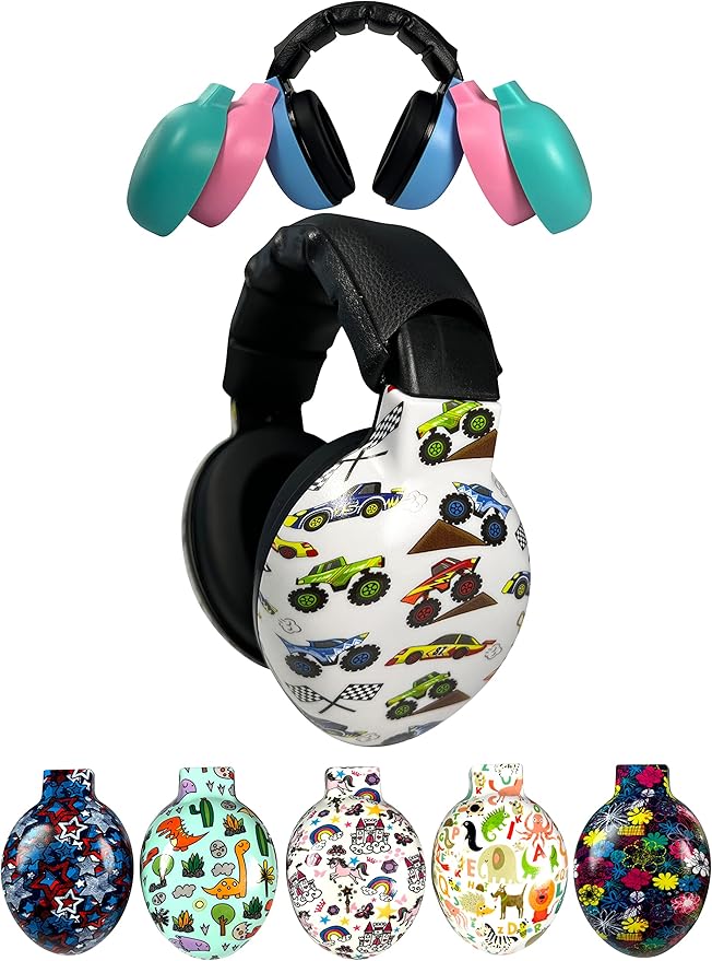 ZIPZ Baby & Toddler Earmuffs - ANSI-Certified Noise Protection, Audiologist-Recommended, Interchangeable Shells (0-4 Yrs)