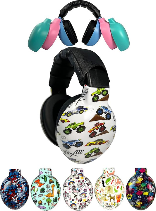 ZIPZ Baby & Toddler Earmuffs - ANSI-Certified Noise Protection, Audiologist-Recommended, Interchangeable Shells (0-4 Yrs)