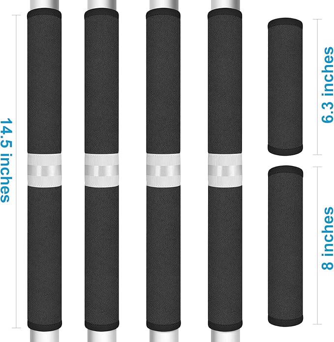 Refrigerator Door Handle Covers, Set of 6, Keep Your Kitchen Appliance Clean from Food Stains, Smudges, Drips, Oil, Washable and Form-Fitting, Protector for Fridge, Ovens, Dishwashers (Black)