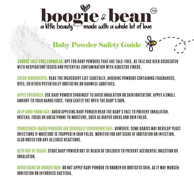 Unscented Baby Powder Talc Free, Natural and Fragrance Free Baby Powder for Body