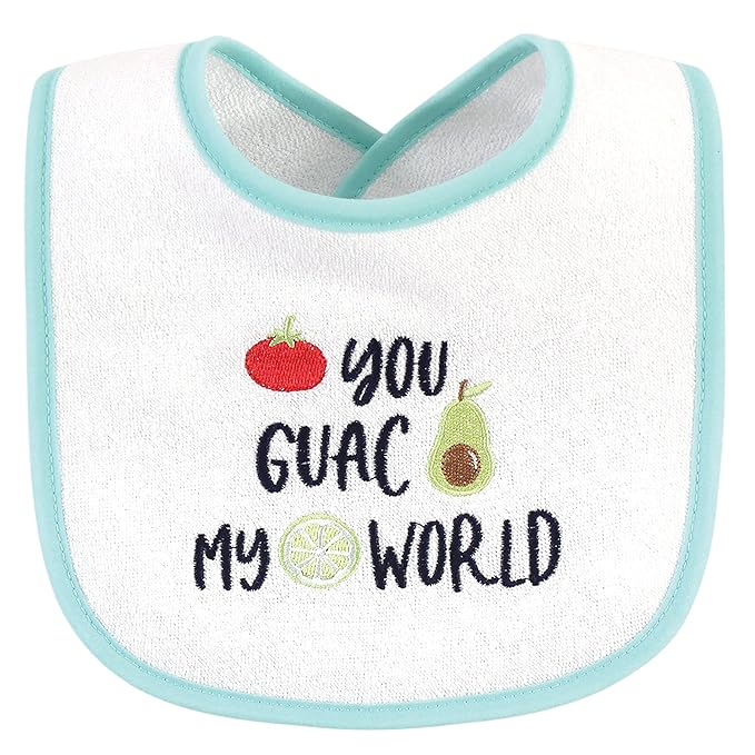 Hudson Baby Unisex Baby Cotton Terry Drooler Bibs with Fiber Filling, Food Neutral, One Size