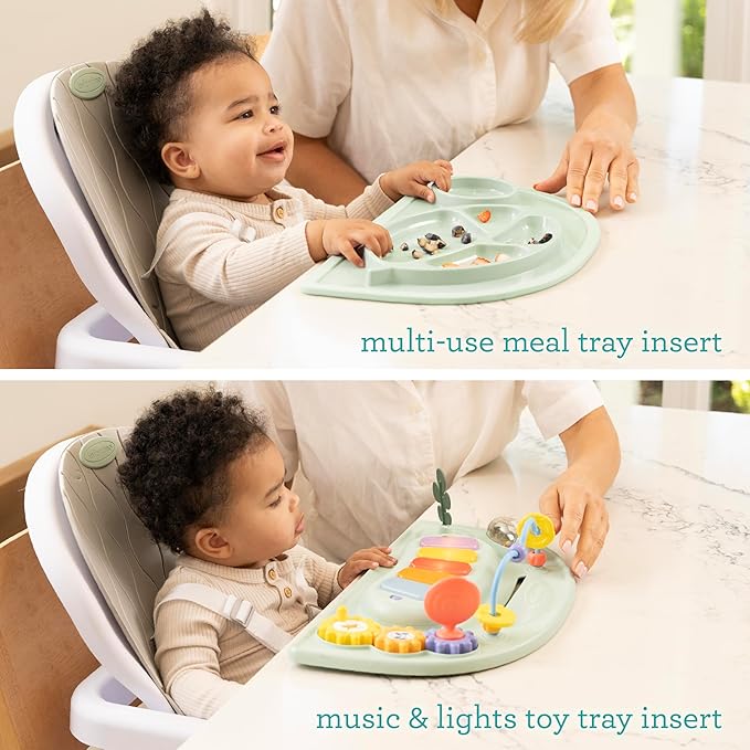 Infantino Music & Lights 8-in-1 Convertible High Chair for Babies & Toddlers, Interactive Lights & Sounds, Removable Legs, Wipe-Clean Seat with Tray, Ages 6 Months+