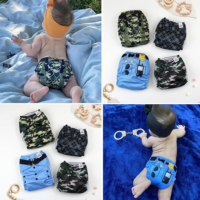Mama Koala 1.0 Cloth Diapers for Babies, 6 Pack Pocket Shell Only (NO Inserts) - One Size Washable and Reusable Pocket Diapers for Newborns and Toddlers - 160037