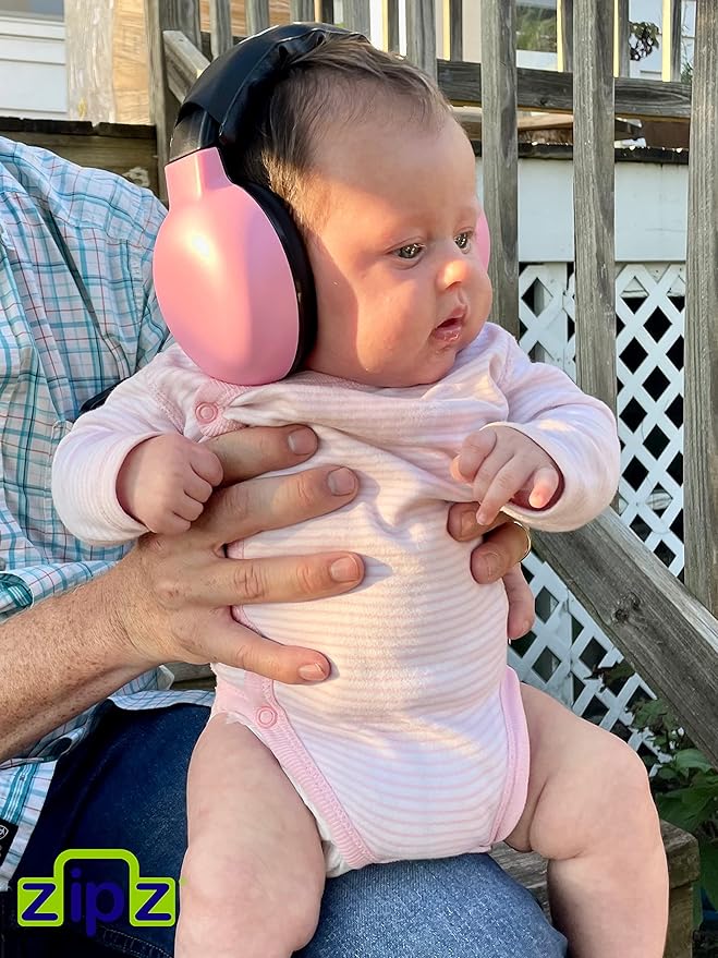 ZIPZ Baby & Toddler Earmuffs - ANSI-Certified Noise Protection, Audiologist-Recommended, Interchangeable Shells (0-4 Yrs)