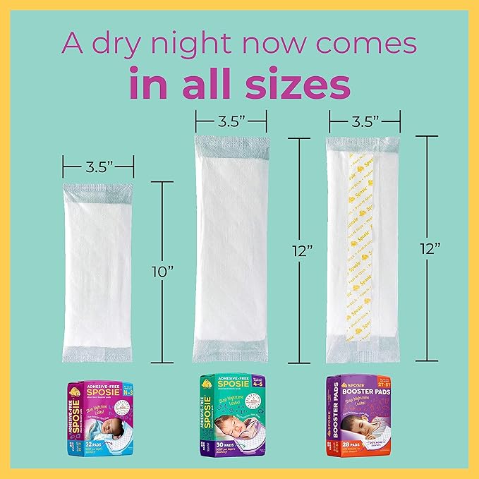 Sposie Booster Pads Size 4-6, 180 Count - Overnight Diaper Inserts