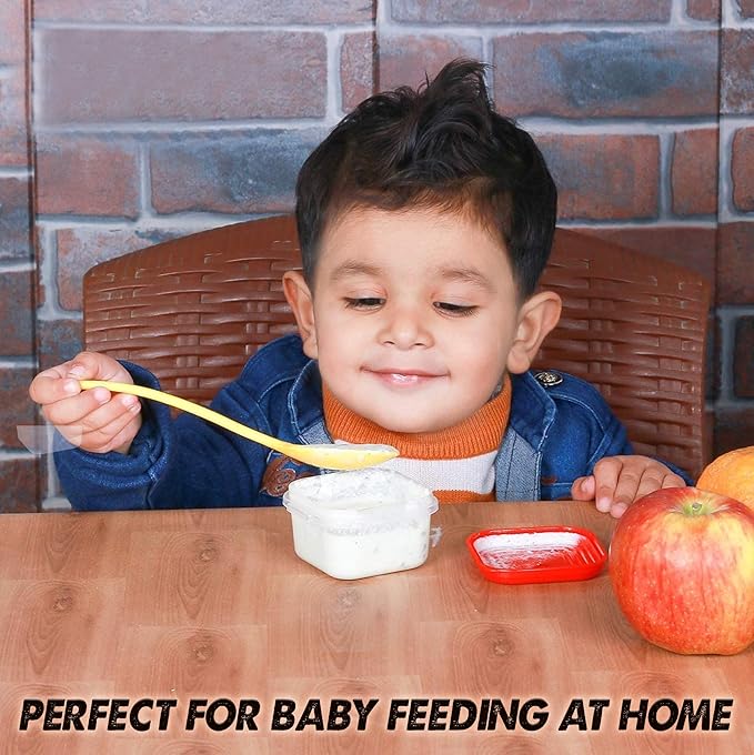 ARSUK 8 Pack 4 oz Baby Food Containers with Lids - Reusable Plastic Jars for Snack, Puree, & Salad Dressing, Deli Containers - Freezer Safe Baby Food Storage - Leakproof, Dishwasher Safe