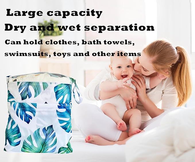 TRASUN Wet bag (Holiday Style, 2 pack, Leaf 4)