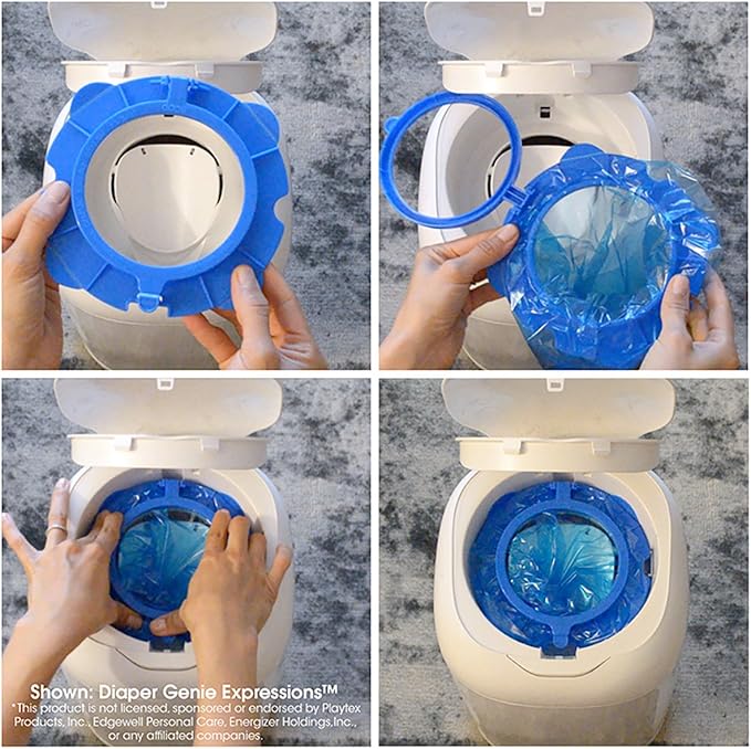 Diaper Pail Bag Refills, Compatible with Diaper Genie, Roll of 25 Bags, Holds up to 1,125 Diapers