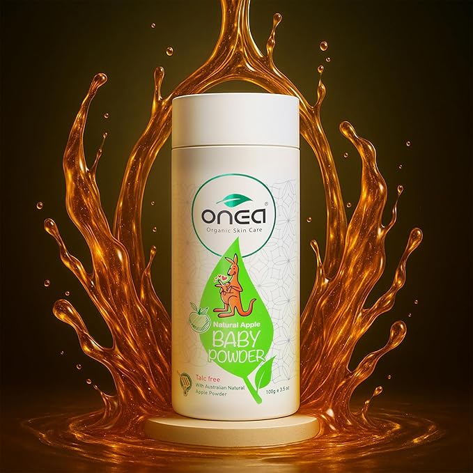 ONEA Natural Apple Baby Powder - Talc-Free, Preservative-Free Natural Body Powder - Reduced Risk of Skin Irritation - Prevents Diaper Rash - 3.5 oz