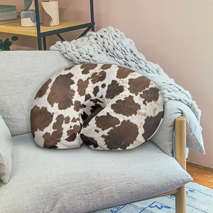 Cowhide Print Girls Boys Nursing Pillow Cover for U-Shaped Feeding Pillow Breastfeeding Super Comfy and Soft for Baby, Baby Mom Essentials, 2 Packs