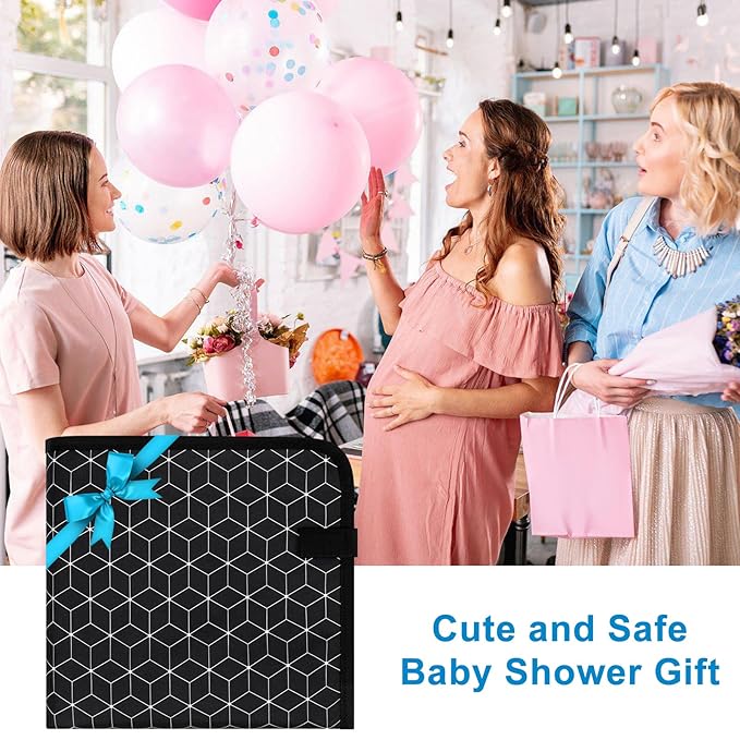 Accmor Portable Diaper Changing Pad, Waterproof Baby Changing Mat, Foldable Portable Travel Changing Pads for Baby, Black