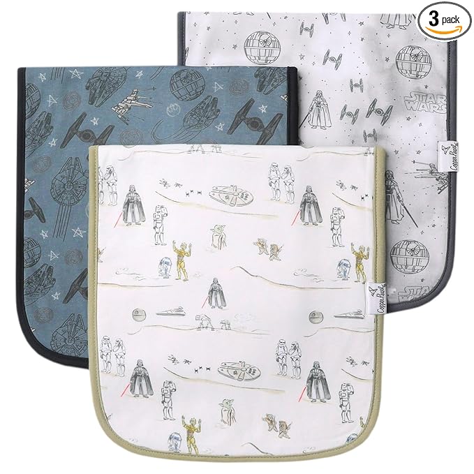 Copper Pearl Baby Burp Cloth Large 21''x10'' Size Premium Absorbent Triple Layer 3-Pack Gift Set Tatooine