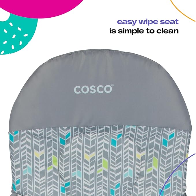 Cosco Kids Highchair for Baby, Simple Foldable High Chair, Convenient, Lightweight, and Compact Design, Posey Pop