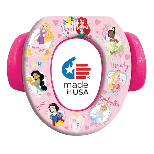 Disney Princess "Loving Life" Soft Potty Seat and Potty Training Seat - Soft Cushion, Baby Potty Training, Safe, Easy to Clean