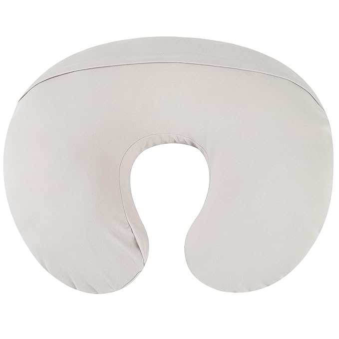 Onacosht 100% Organic Cotton Nursing Pillow Cover Soft Breathable Jersey Feeding Pillow Slipcover Fits Standard Infant Nursing Pillow for Baby Boy and Girl, Fog