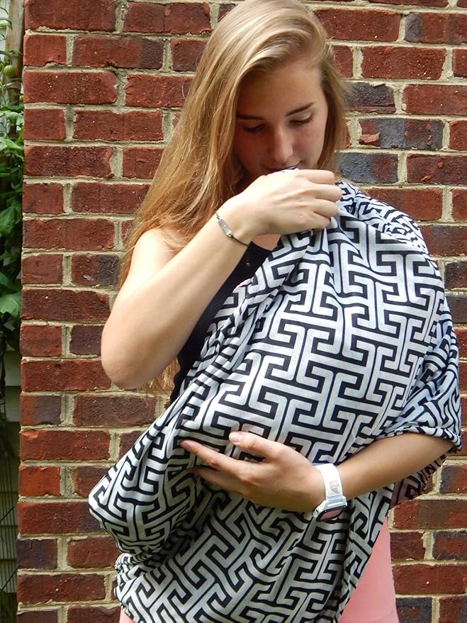 Infinity Nursing Scarf for Breastfeeding | Cover Hides Back for Discreet Privacy