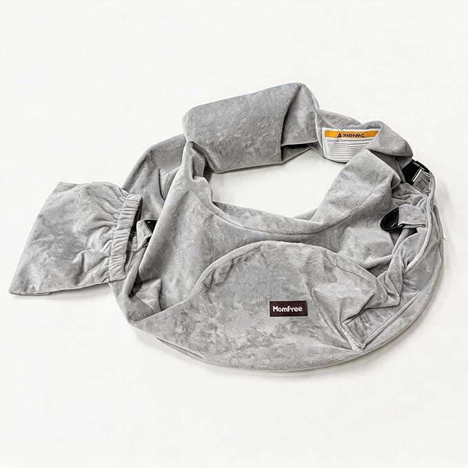 Nursing Pillow Cover - Slipcovers for Baby Breastfeeding Pillow - Adjustable Fit, Easy Care, Gray（Original Nursing Pillow and Belt Neck Strap Not Included）