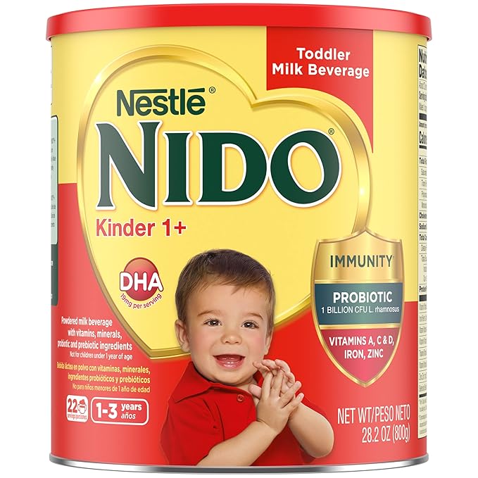Nido NESTLE Kinder 1+ Powdered Milk Beverage 1.76 lb. Canister (Pack of 2)
