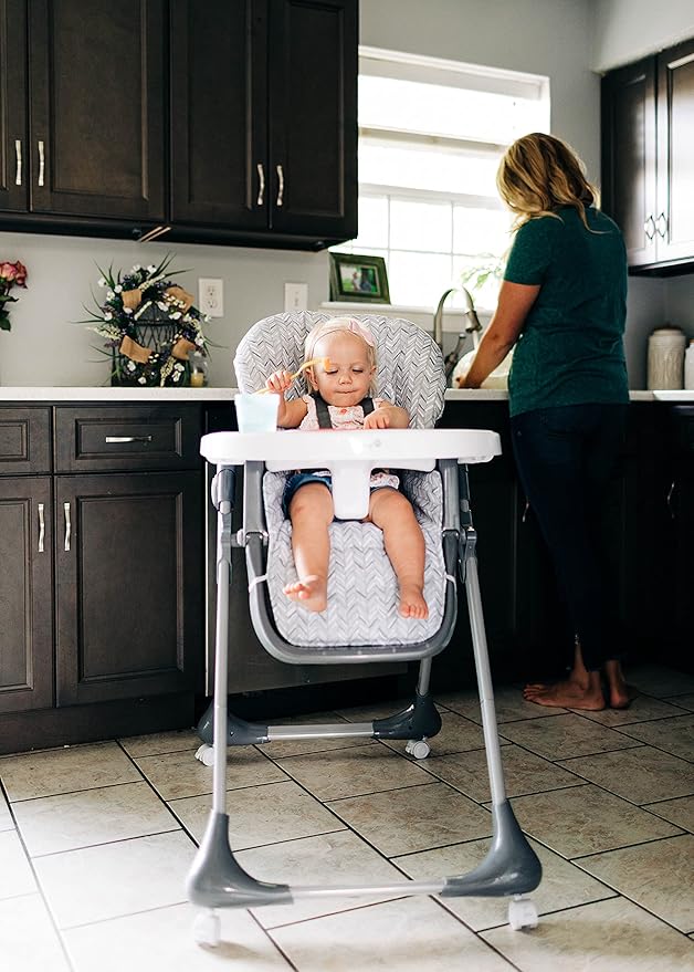 Safety 1st High Chairs for Babies and Toddlers, 3-In-1 Grow and Go with Tray and Adjustable Seat, Monolith