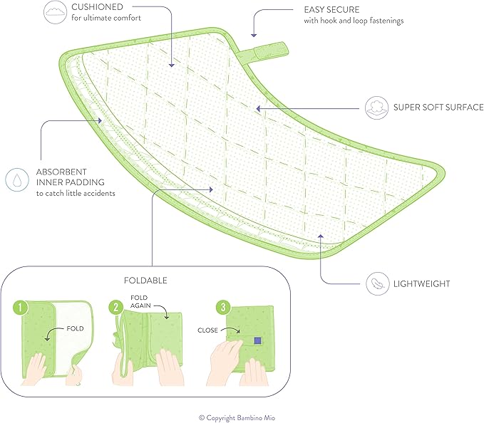 Bambino Mio, Baby Changing Mat - Lightweight, Foldable and Portable Diaper Changing Mat Pad