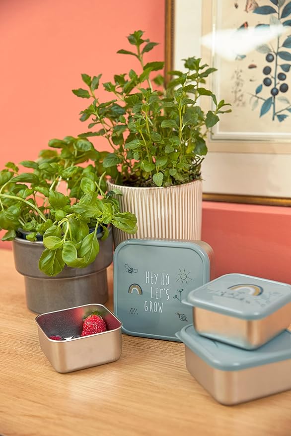 LÄSSIG Garden Explorer Snack Box Set of 3 Stainless Steel