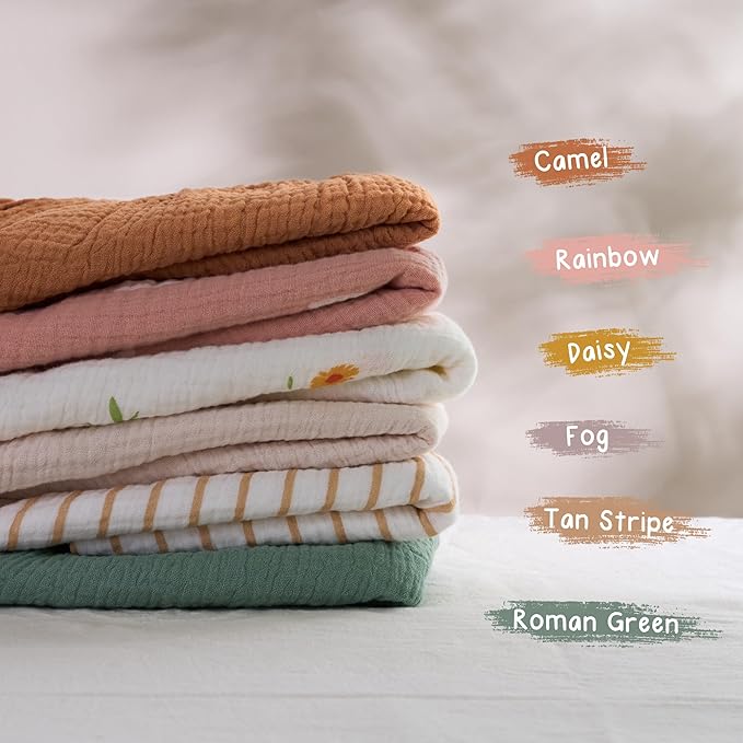 Meracorallo Muslin Changing Pad Cover, 100% Cotton Soft and Comfortable Changing Table Cover for Baby Boys and Girls, Neutral Stripe
