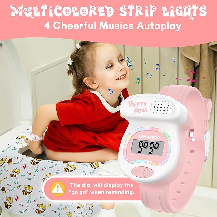 BEN NEVIS NN Potty Training Watch, Potty Timer Toilet Shape and LED Colorful Lights, Toddler Toilet Training Aid, Remind Toddler to Go to The Toilet, Best Gift for Toddlers