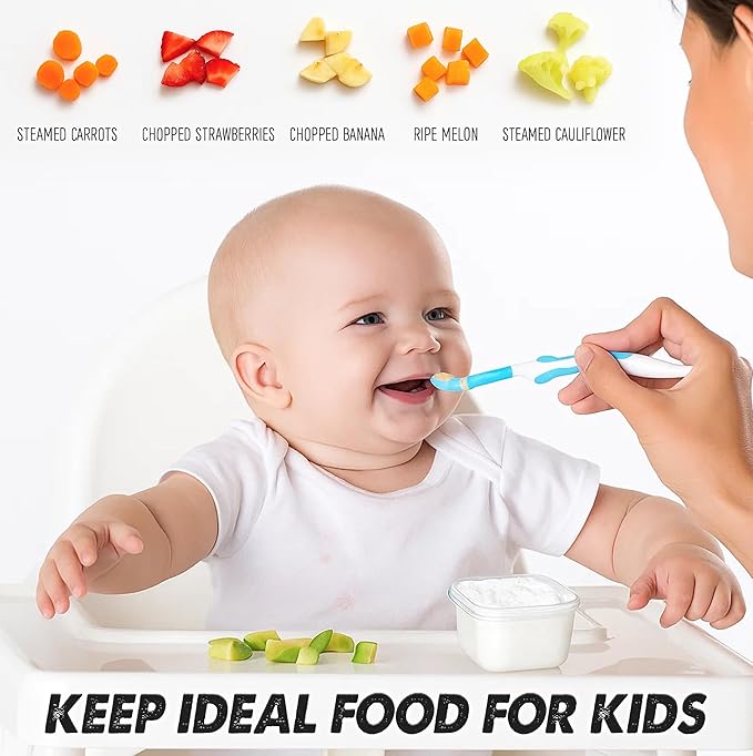 ARSUK 8 Pack 4 oz Baby Food Containers with Lids - Reusable Plastic Jars for Snack, Puree, & Salad Dressing, Deli Containers - Freezer Safe Baby Food Storage - Leakproof, Dishwasher Safe