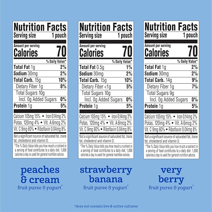 Gerber Toddler Food, Fruit Puree and Yogurt Pouches, Build Your Own Variety Pack, Toddler Pouches, 12-Pack