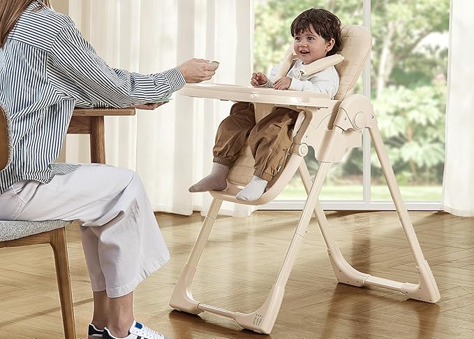 Delta Children - babyGap 3-in-1 Classic Convertible High Chair for Babies & Toddlers – 7 Height Positions, 3 Recline Settings, Dishwasher-Safe Tray, Compact Fold, Oatmeal