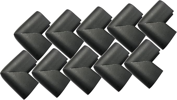Interbusiness 10pc/Lot Home Furniture U Shape Corner Guard for Baby Child Infant Kids Safety Table Desk Corner Foam Bumps Cushion Protector,Black