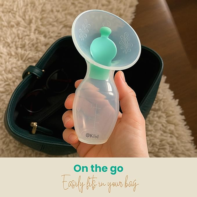 Manual Breast Milk Collector with Suction – Silicone Milk Collector for Breastfeeding – BPA Free – Comfort Fit