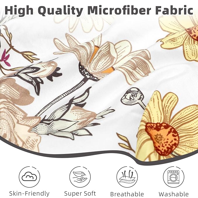 Changing Pad Cover, Diaper Baby Changing Table Covers for Girls & Boys, HNHUAMING Soft Fitted Changing Mat Cover Stretchy Nursery Changing Pad Sheets, Floral (32 X 16 Inches)