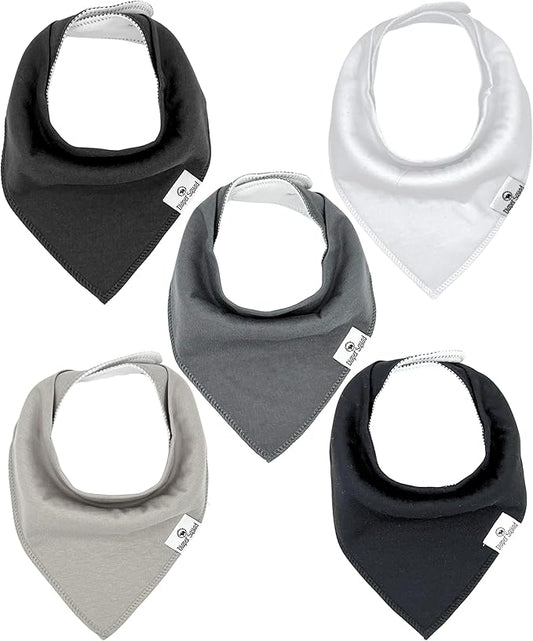 DiaperSquad's 100% Organic Cotton Baby Drool Bibs, Super Absorbent & Adjustable Baby Bibs for Drooling and Teething