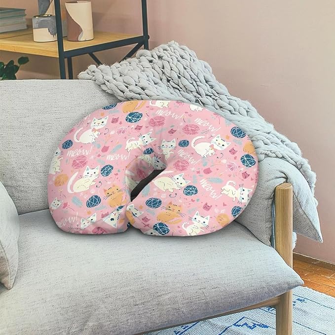 Cat Wool Ball Baby Fashion Nursing Pillow Cover Baby Breastfeeding Slipcover Newborn Safety and Comfy Cover for Daily Life, 1 Pack
