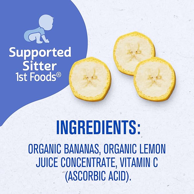 Gerber Stage 1, Organic Banana Jar, Baby Food, Fruit Puree, Non-GMO (Pack of 2)