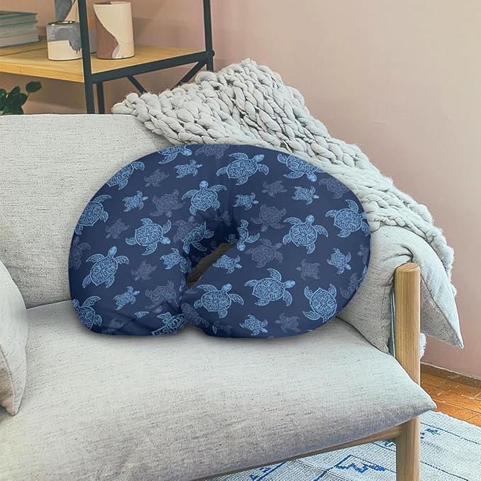 Pillow Cover Breastfeeding Pillow Slipcover for Moms Soft Breathable Knit Fabric Newborn Infant Feeding Pillow Covers for Baby Girl Boy, Sea Turtle