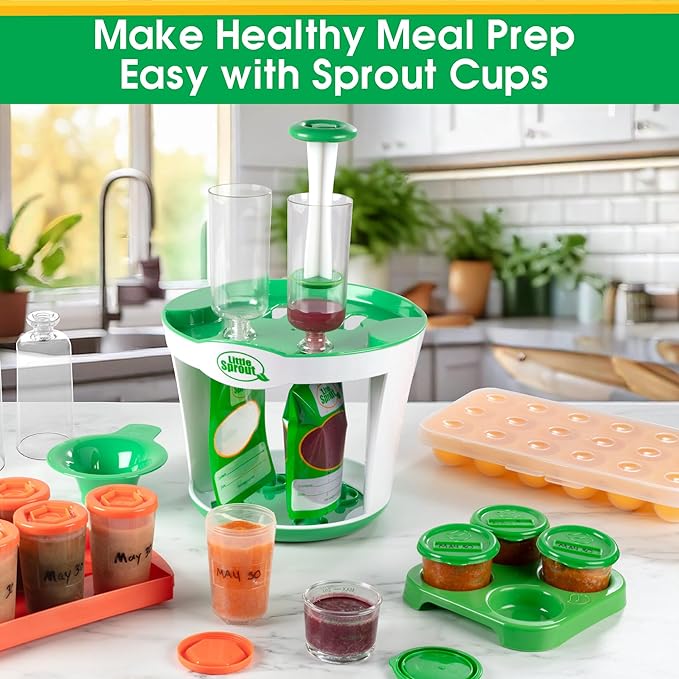 Baby Food Storage Tray - Silicone Pop Out Portion Freezer Tray (2 Pack) - Breast Milk and Food Storage Made Easy