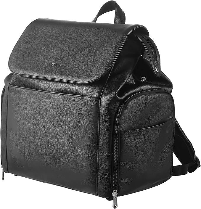 VEVOR Breast Pump Backpack, Breast Feeding Bag with Ice Pack, Compatible with Spectra S1 & S2, Portable Pump Carrying Case for Pump & Breastmilk Storage, Work, Travel, Daycare and Family Use, Black