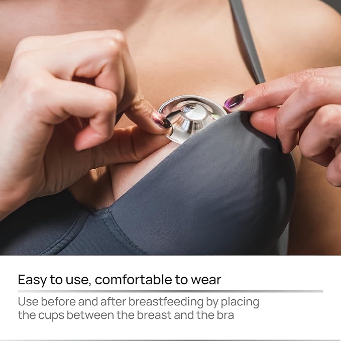 Original Italian Silver Nursing Cups - Nipple Shields for Breastfeeding - Helps Soothe and Protect Sore Nipples - Dermatologically Tested - Medical Device FDA-Registered (Small)