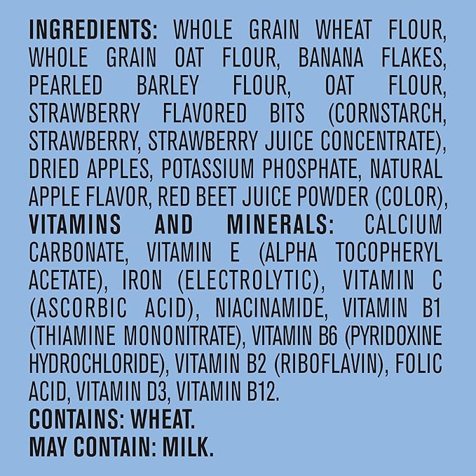 GERBER CEREAL FOR BABY GRAIN AND GROW Hearty Bits MultiGrains Banana Apple Strawberry 5x8oz
