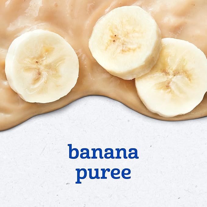 Gerber Stage 2 Baby Food, Banana Puree Pouch, 2 Servings of Fruit, No Added Sweetener, No Artificial Colors or Flavors, 12-Pack