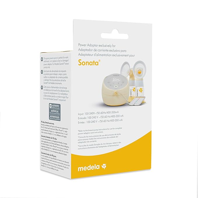 Medela Sonata Replacement Power Adaptor, Spare Power Supply Cord for Easy Portability, Designed for Sonata Breast Pump While Traveling or Away from Home, Authentic Spare Part