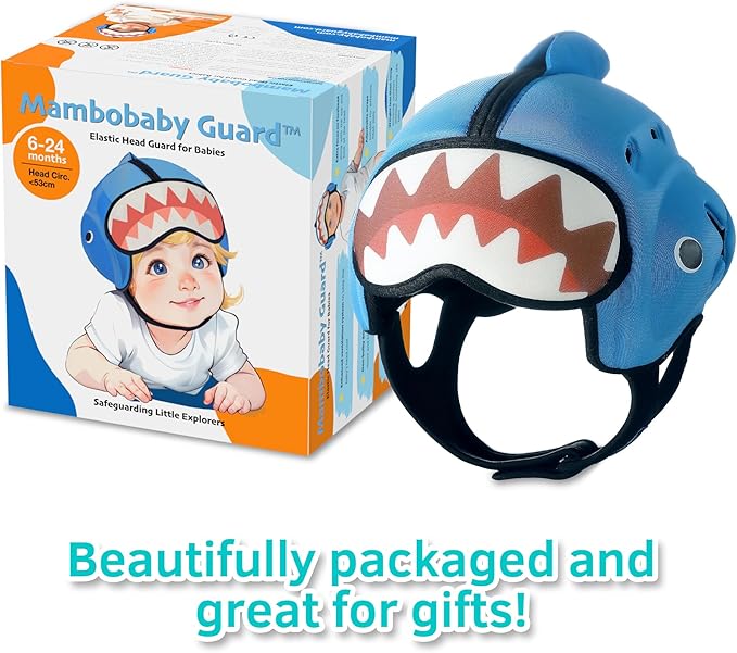 Baby Safety Helmet, Mambobaby Breathable Baby Head Protector for Crawling Walking, Ultra-Lightweight, Soft and Adjustable Baby Helmet Suitable for Babies 6-24 Months
