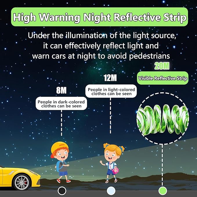 Toddler Harness Walking Leash- Child Anti Lost Wrist Link - Child Safety Harness - Upgrade with Reflective(6.5ft) - for Boys and Girls,Not Easy to Open Without Key (Green)