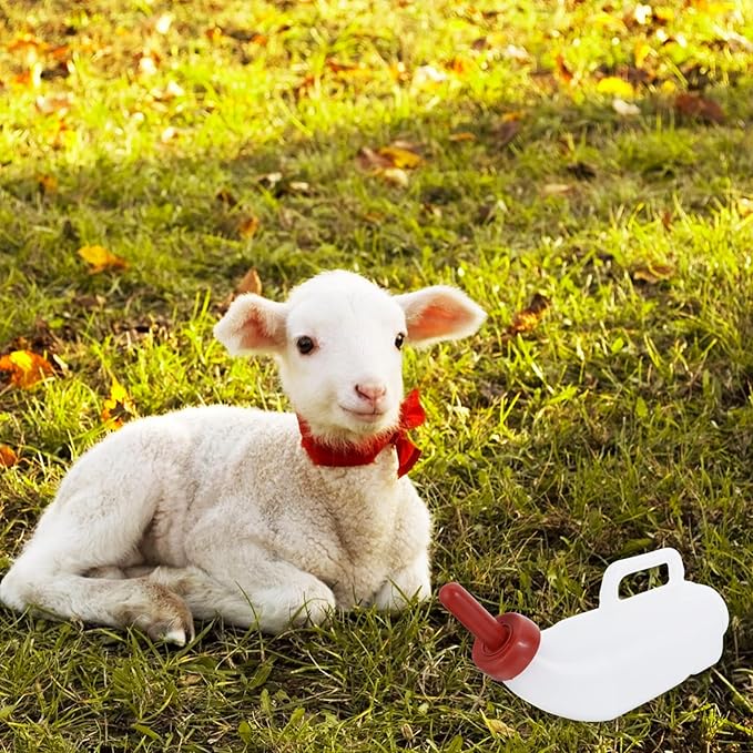 2Sets Lightweight Calf Feeding Bottle Sheep Milk Bottle for Livestock Nursing Design with Leakage Prevention for Calves and Lambs Easy to Carry and Use