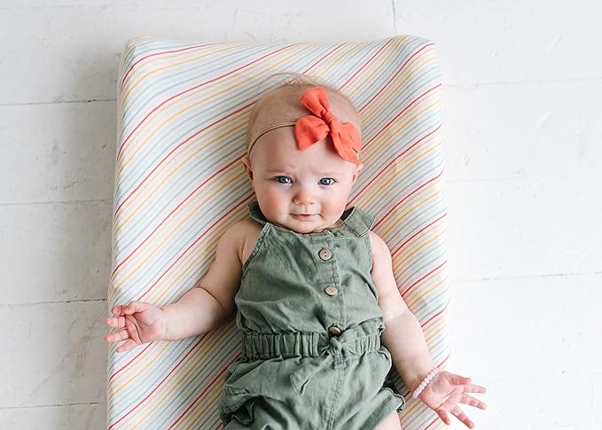 Premium Knit Diaper Changing Pad Cover Rainee by Copper Pearl