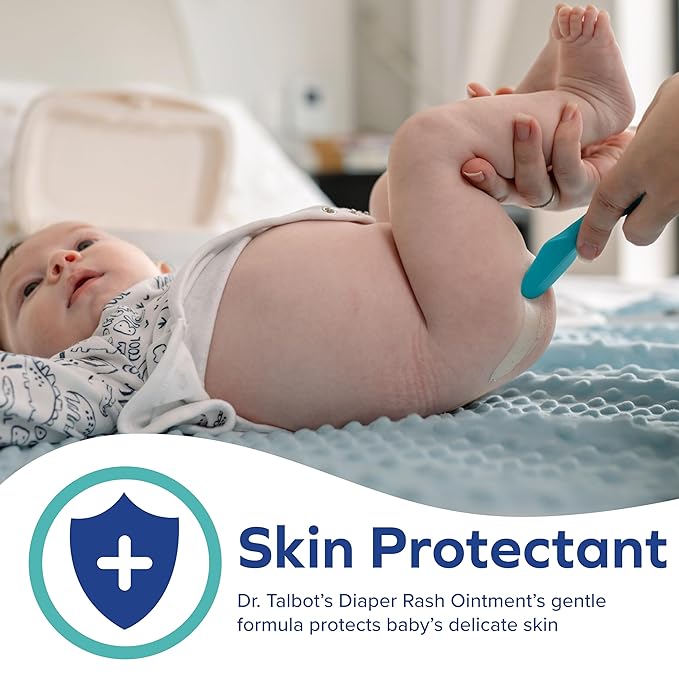 Dr. Talbot's Baby Diaper Rash Ointment - 1 oz - Zinc Oxide Skin Protectant with Peruvian Balsam - Treats and Prevents Rash