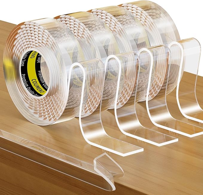 Clear Edge Protector & Corner Guards 4 Packs,0.8in(W) x 9.84FT（L, Baby Proof Corner Protectors for Furniture,Table Bumper for Baby Safety, Sharp Edge Protector for Drawers, Tables, Cabinets